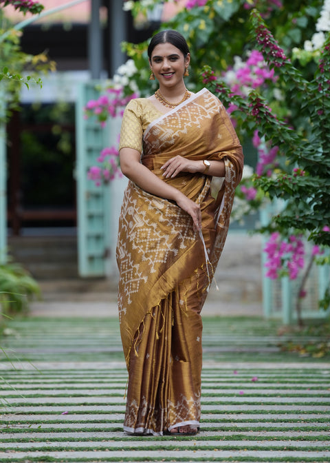 Golden Tissue Saree
