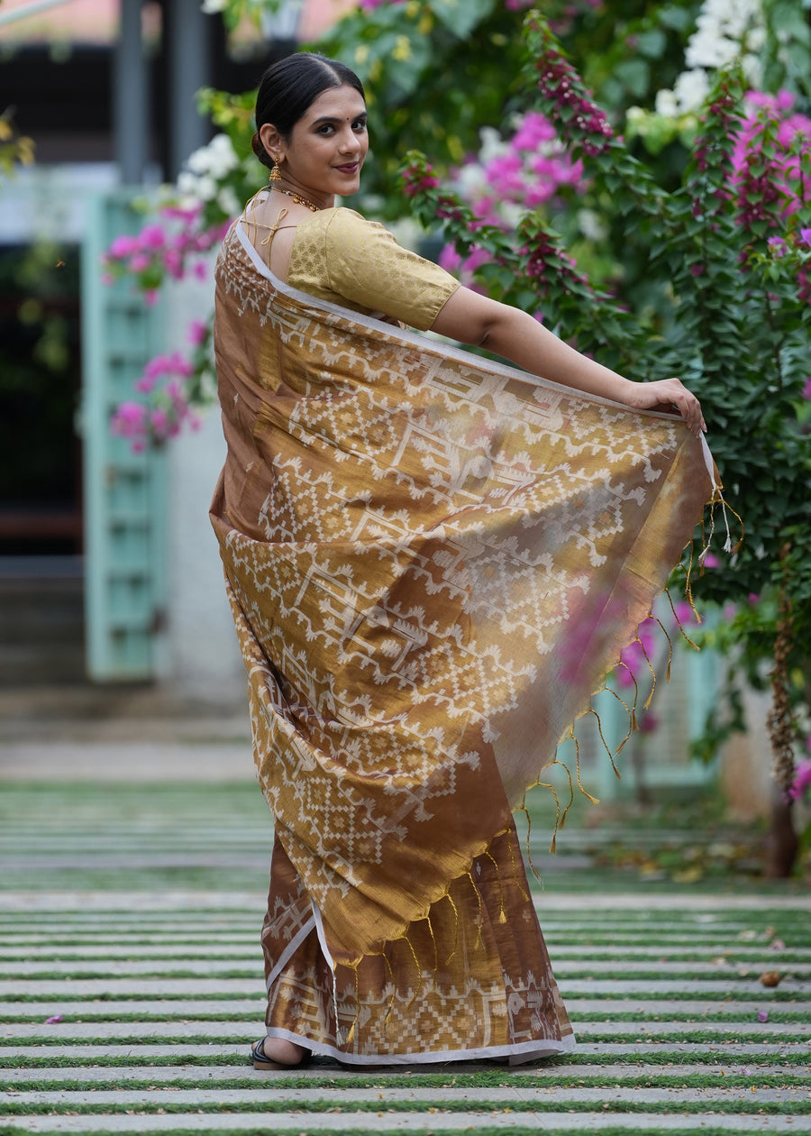Golden Tissue Saree