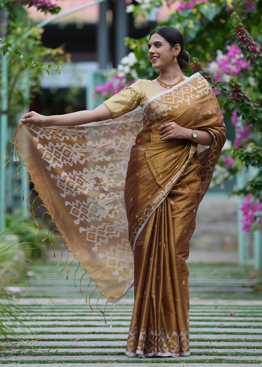 Golden Tissue Saree