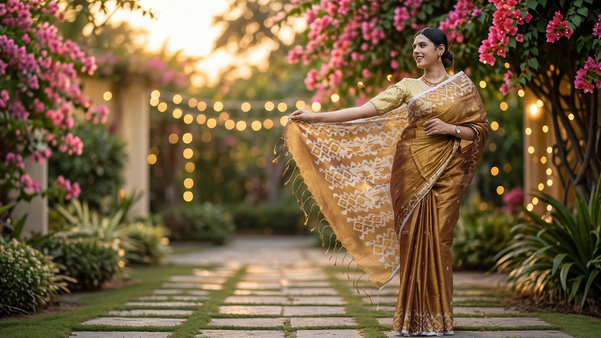 Pujo Glow, Woven in Gold